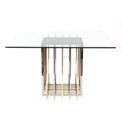 Fantastic Chrome & Brass Dining Table