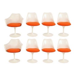 8 Sillas Knoll Tulip de Eero Saarinen