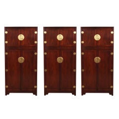 3 Massive Baker Far East Collection Wardrobe Chests