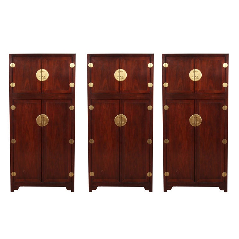 3 Massive Baker Far East Collection Wardrobe Chests