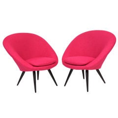 Stunning Sixties Pink Italian Lounge Chairs