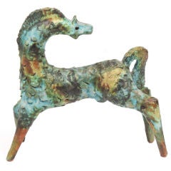 Sculptural Italian Ceramic Horse