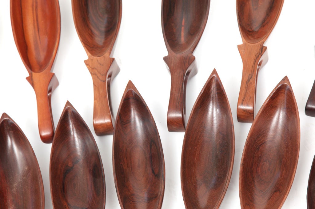 Mid-20th Century 70 Solid Rosewood Brazilian Bowls