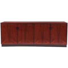 Handsome Brazilian Rosewood and Lacquered Credenza