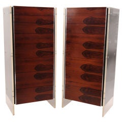 Glenn of California Rosewood & Lucite Chests