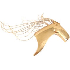 Curtis Jere Brass Horse Head