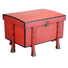 Chinese Red Lacquer Trunk