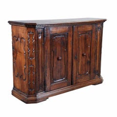 Italian Solid Walnut Credenza