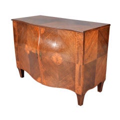 Marquetry Bombe
 Shaped Commode