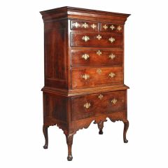 Solid Walnut Chest on Cabriole Leg Stand
