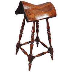 Antique Unusually Fine 19th Century Saddle Stand