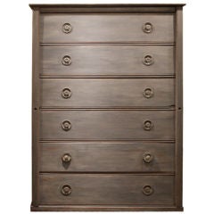 Vintage french blue tall dresser