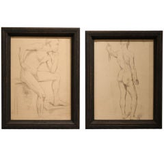 framed pencil drawings