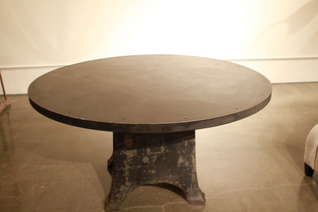 Industrial Round Table For Sale at 1stDibs