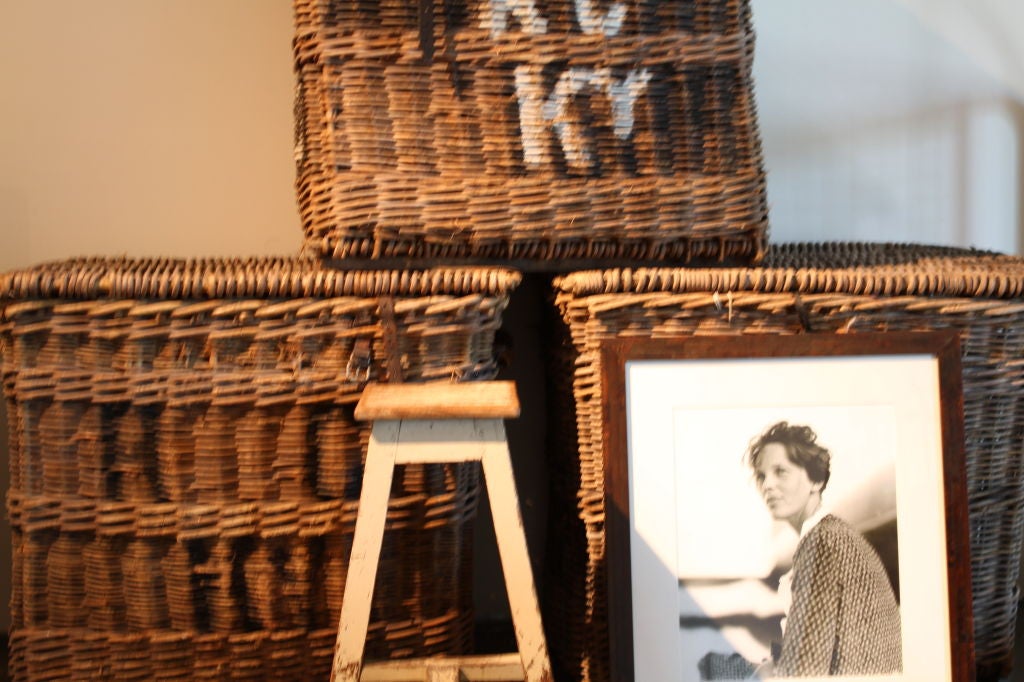 Folk Art Garment Factory Worker Baskets For Sale