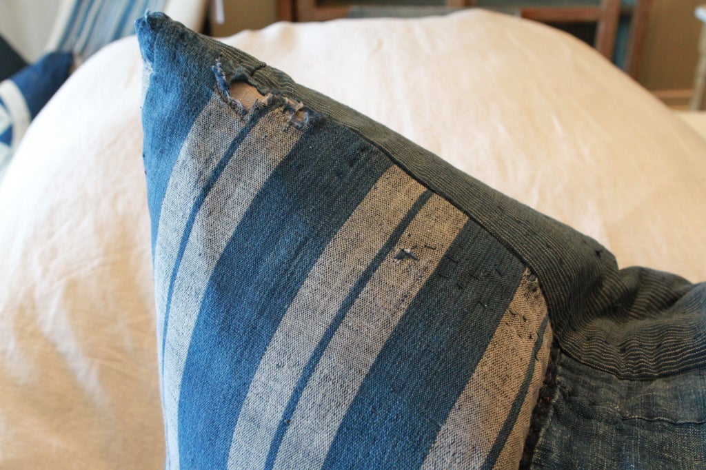 Cotton Antique Japanese boro pillow