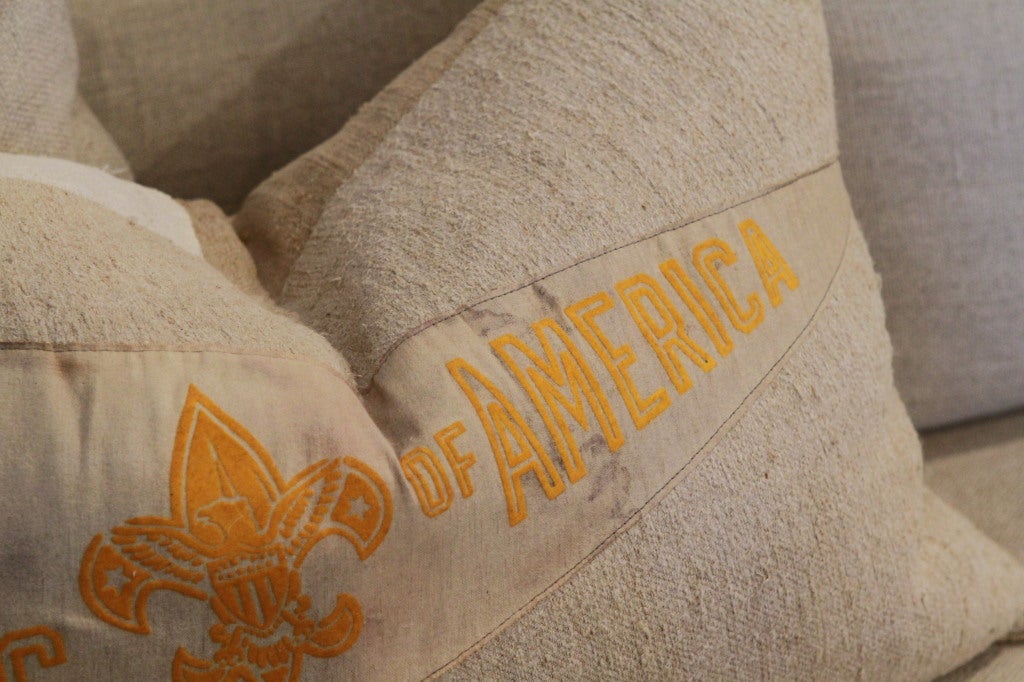 American Boy Scout penant pillow