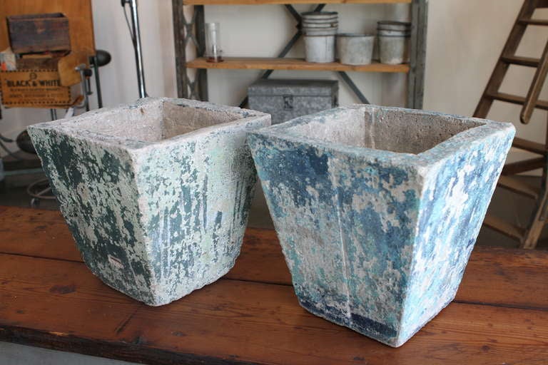 Old cement planters from the 1942