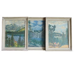 Set of 3 vintage paintings