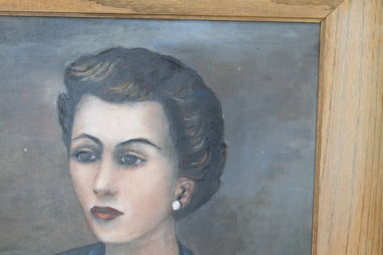 Vintage framed portrait of woman 1