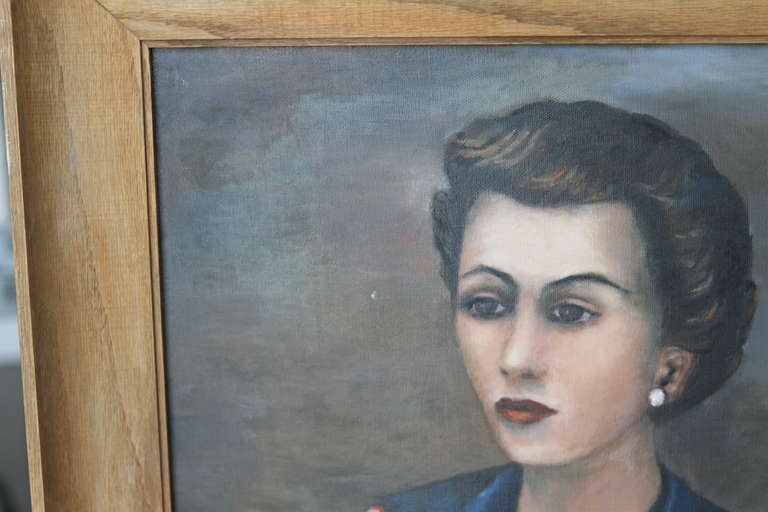 Vintage framed portrait of woman 3
