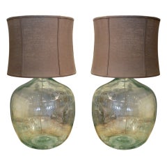 Vintage Pair of demi-john lamp bases
