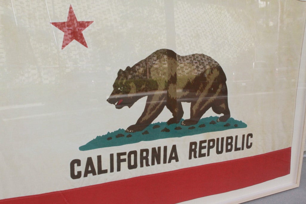 vintage california flag framed