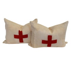 WWII medic flag pillows