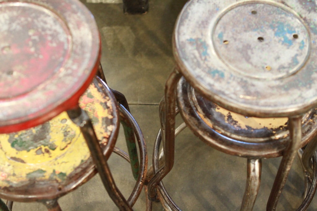 20th Century Vintage metal stools For Sale