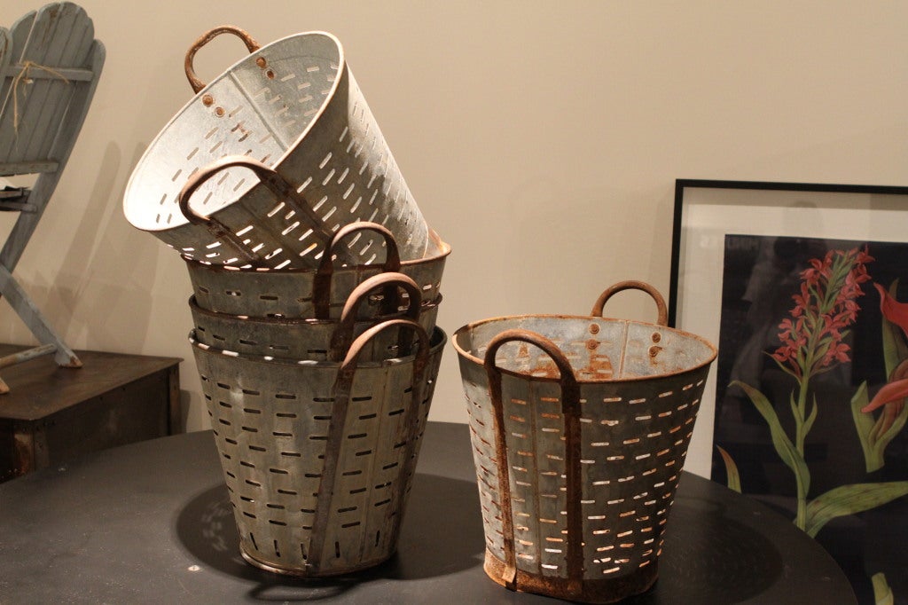Old oyster baskets...would make a great light fixture