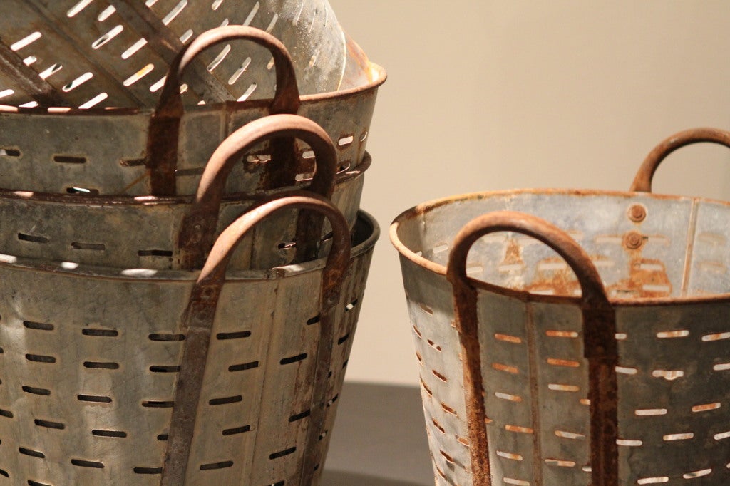 Folk Art Vintage Oyster Baskets For Sale