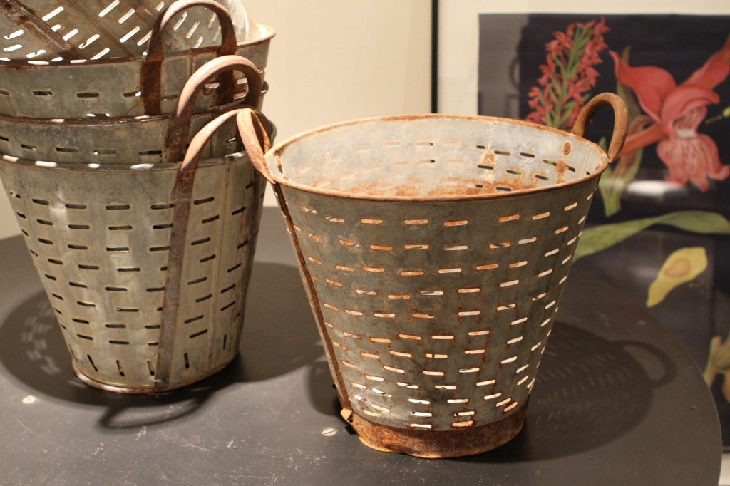 Metal Vintage Oyster Baskets For Sale