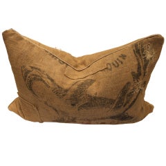 Vintage French "shark" pillow