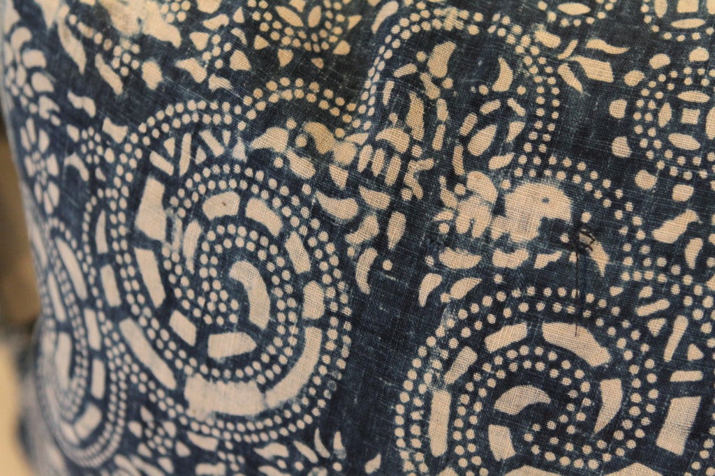 Mid-20th Century Antique Chinese batik pillow