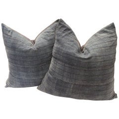 Vintage African Striped Pillows {pair}