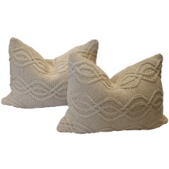 Hand knit pillows