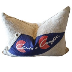 Used Chris Craft Flag Pillow