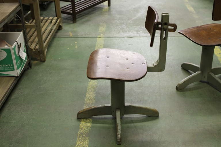 Pair Of Old Industrial Stool For Sale 1