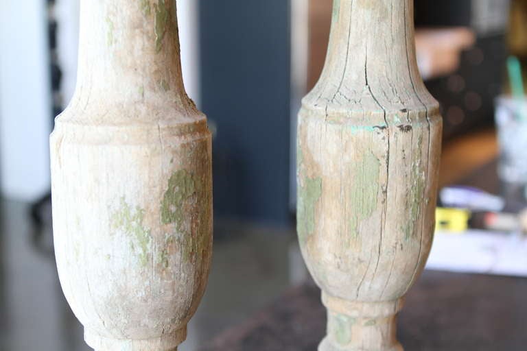 Pair Of Antique Baluster Lamp Bases 3
