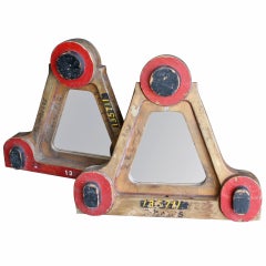 Pair of Wooden Mold Mirrors
