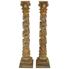 Pair of Spanish colonial columns