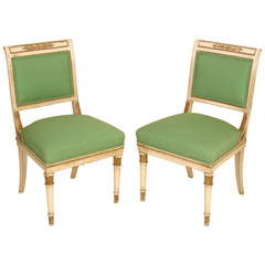 Pair of Directoire Style Side Chairs