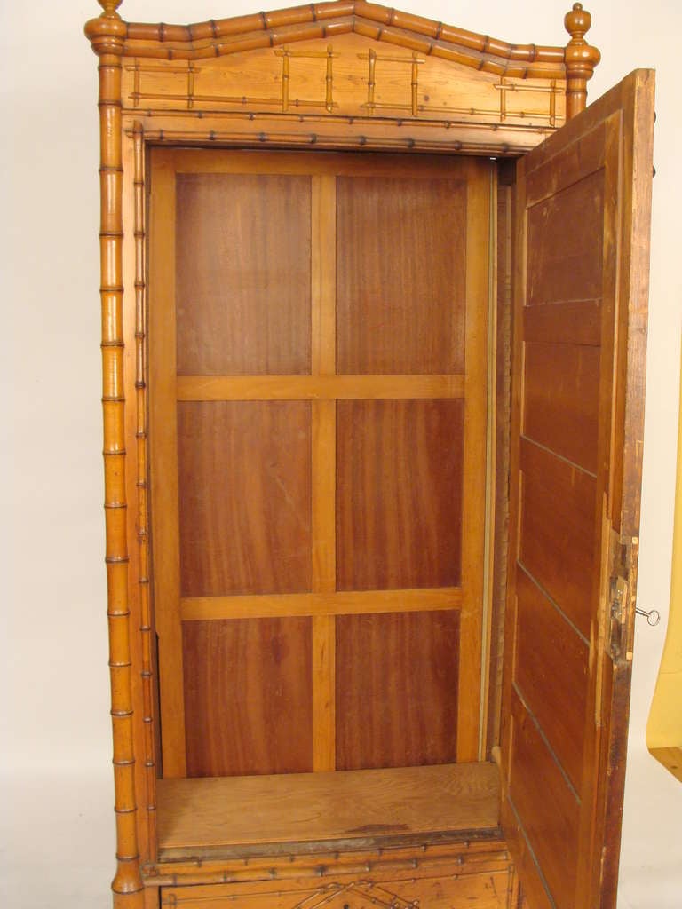 Faux Bamboo Armoire 3