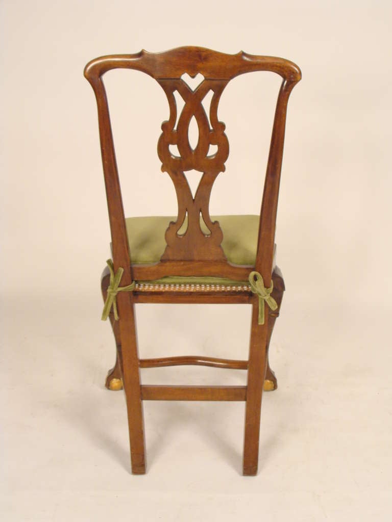 Cane Pair of Portugese Georgian Style Chairs