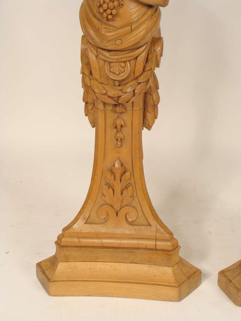Carved Figural Lamps In Excellent Condition In Laguna Beach, CA
