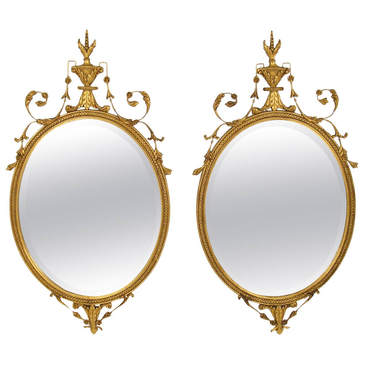 Pair of English Regency Style Mirrors at 1stdibs