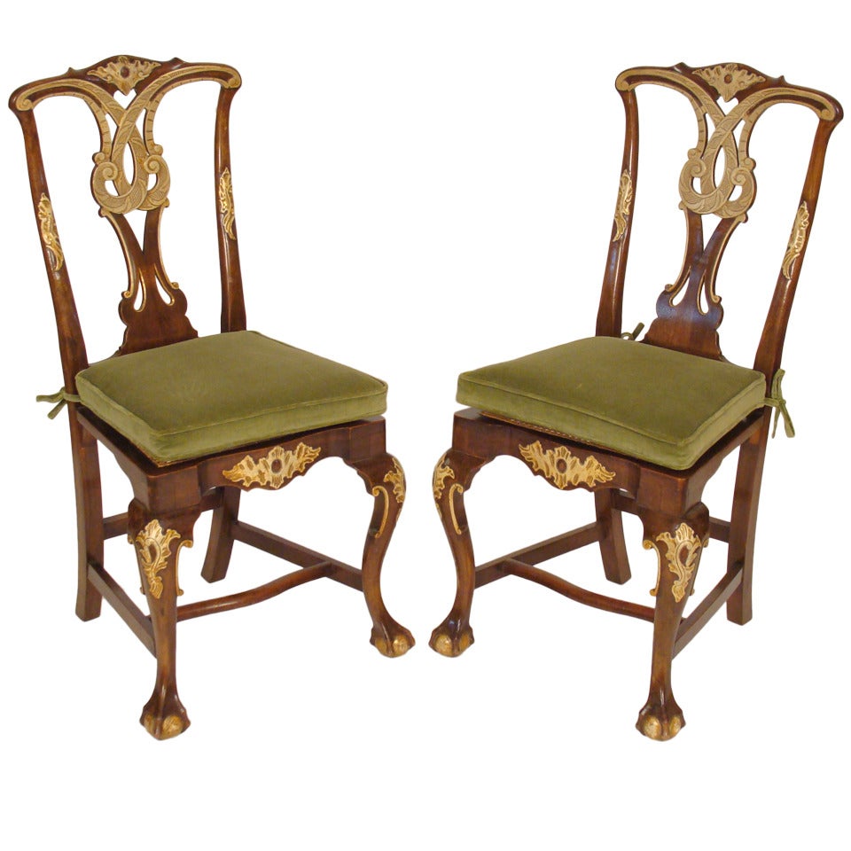 Pair of Portugese Georgian Style Chairs