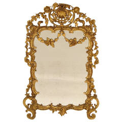 Louis XV Style Giltwood Mirror