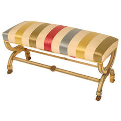 Neoclassical Style Painted Bench