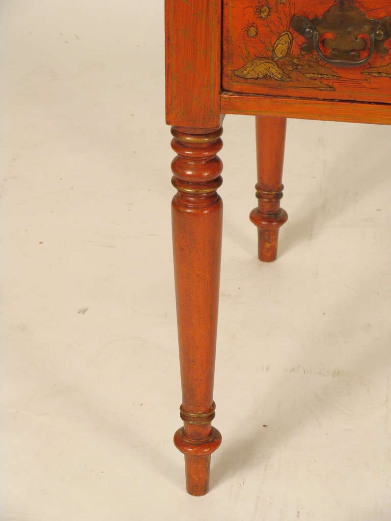 19th Century Red Chinoiserie Decorated Writing Table